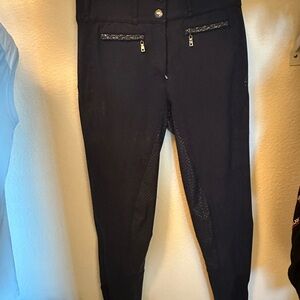 Navy Pikeur Candela Full Seat Breeches with Swarovski pockets - 28L